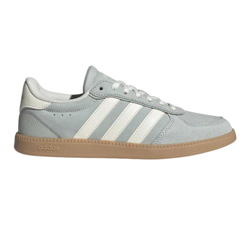 Adidas Womens/Ladies Sleek Suede Sneakers / Gray/White/Gum